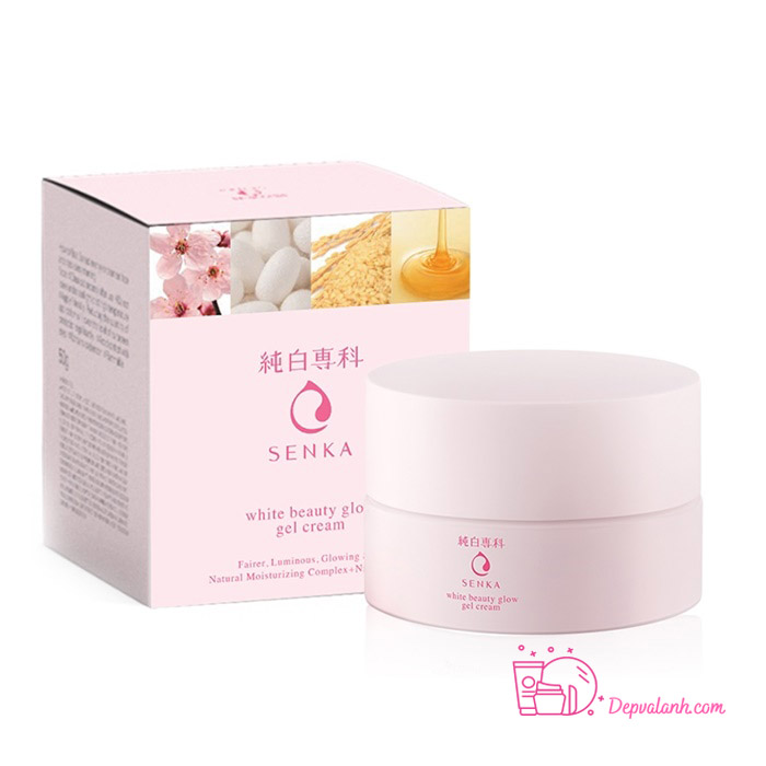 Kem dưỡng trắng da dầu Shiseido Senka White Beauty